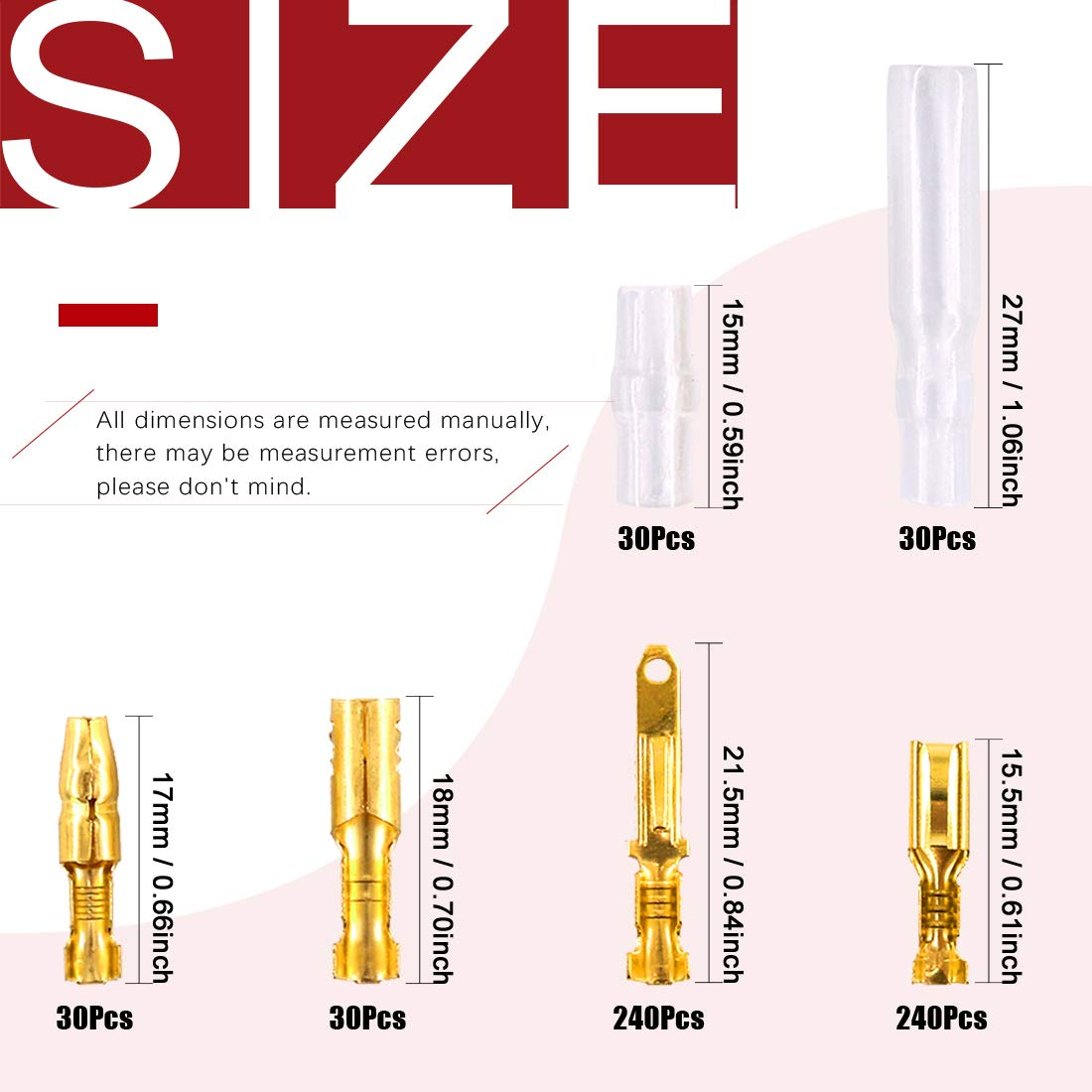 Hilitchi 700 Pcs 2.8Mm 2 3 4 6 9 Pin Automotive Electrical Wire Connectors Pin Header Crimp Wire Terminals Assortment Kit with 30 Sets 4Mm Car Motorcycle Bullet Terminal Wire Connectors with Cover image number 1