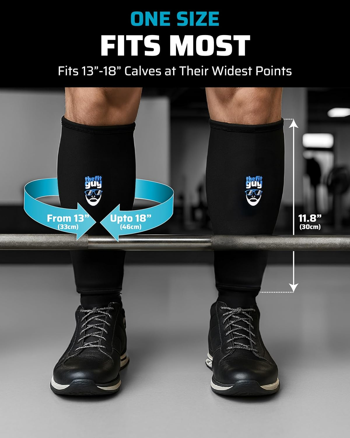 THEFITGUY Weightlifting Shin Guards, Easywear - No Need to Take off Shoes, Wear over Skin, Socks, Training Pants and Tights, Ultimate Shin Protection (Pair) image number 6