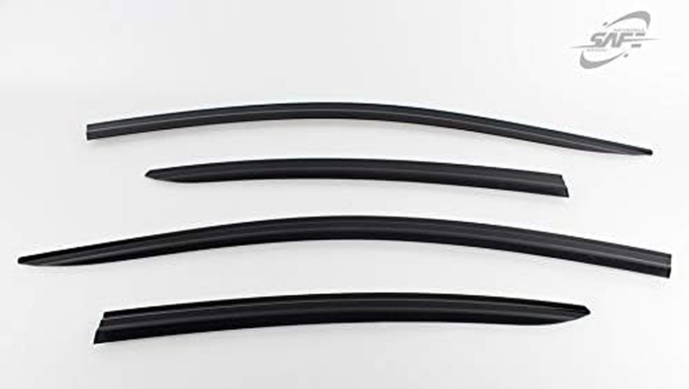 Safe Smoke Window Visor Sun Rain Vent Guard 4 Pcs Set Compatible with Sonata 2015-2018 Out Channel Visor image number 3