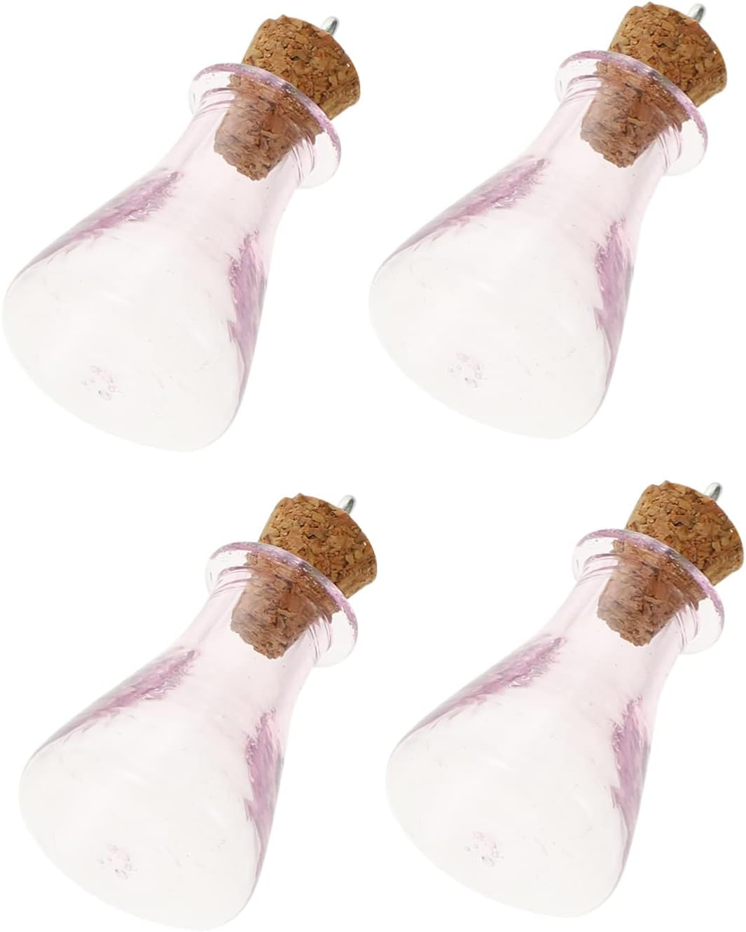 STOBAZA Glass Bottle Pendant Mini Square Drift Bottles Craft Decors for Hanging Ornaments