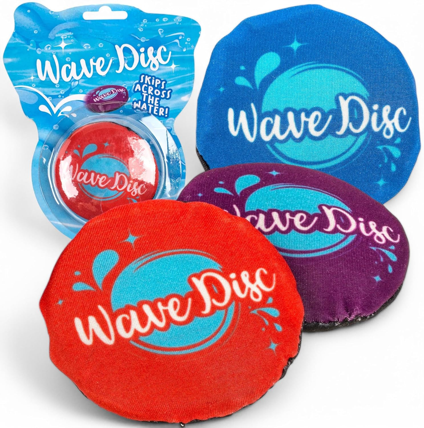 MIJOMA Set of 3 Mini Water Throwing Discs - Colourful Water Frisbees Made of Rubber and Polyester Diameter 7 Cm - Water Toy for Beach and Pool - Soft, Safe and Fun for Young and Old image number 4