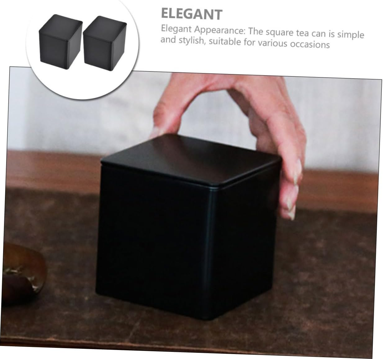 HAKIDZEL Sealed Tea Jar Storage Box Set Multi-Function Metal Tea Storage Canister for Home image number 5