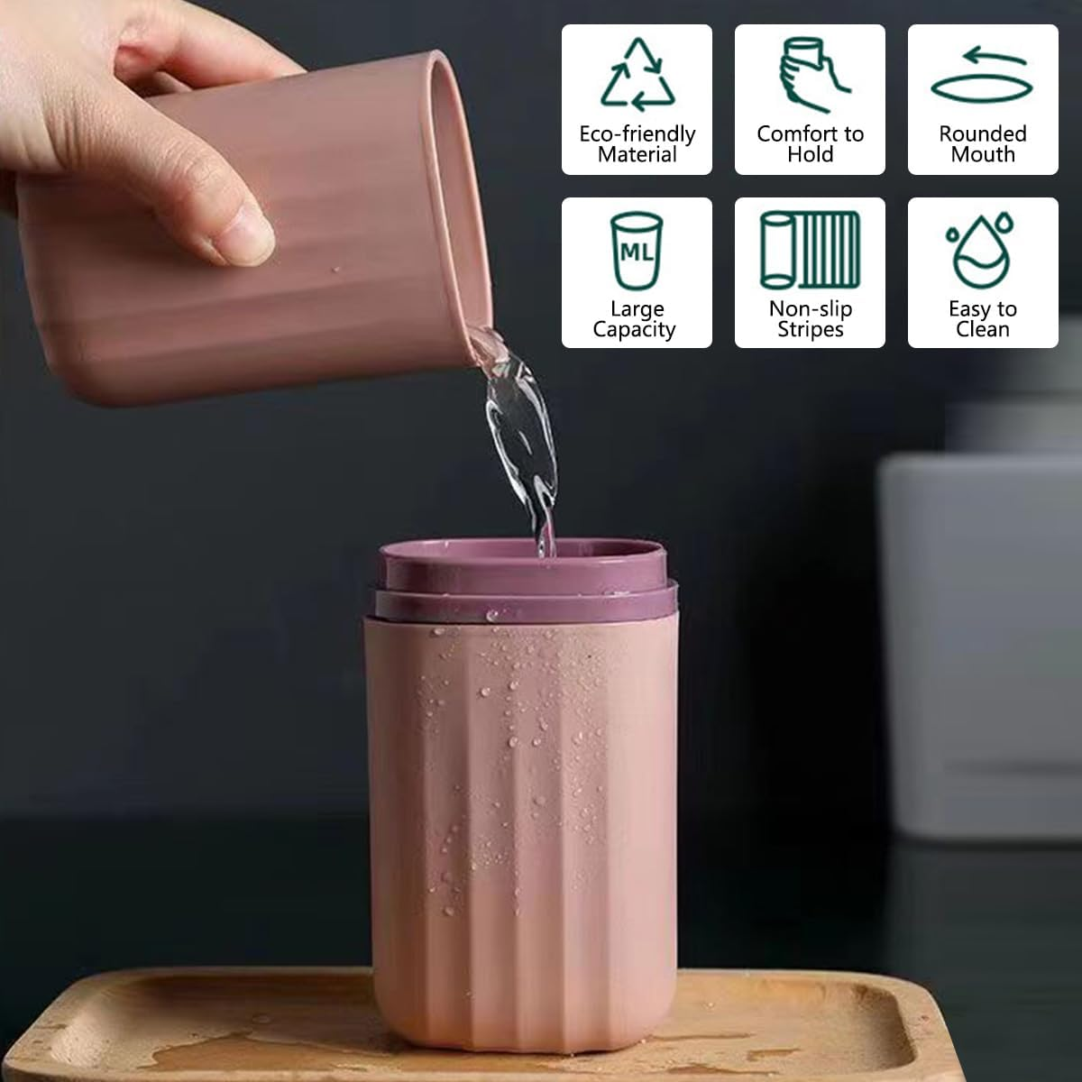 2 Pack Travel Toothbrush Case, Toothbrush Holders with Cover, Portable Toothbrush Cup Cover, Travel Toothbrush and Toothpaste Case Set Organizer for Traveling image number 6