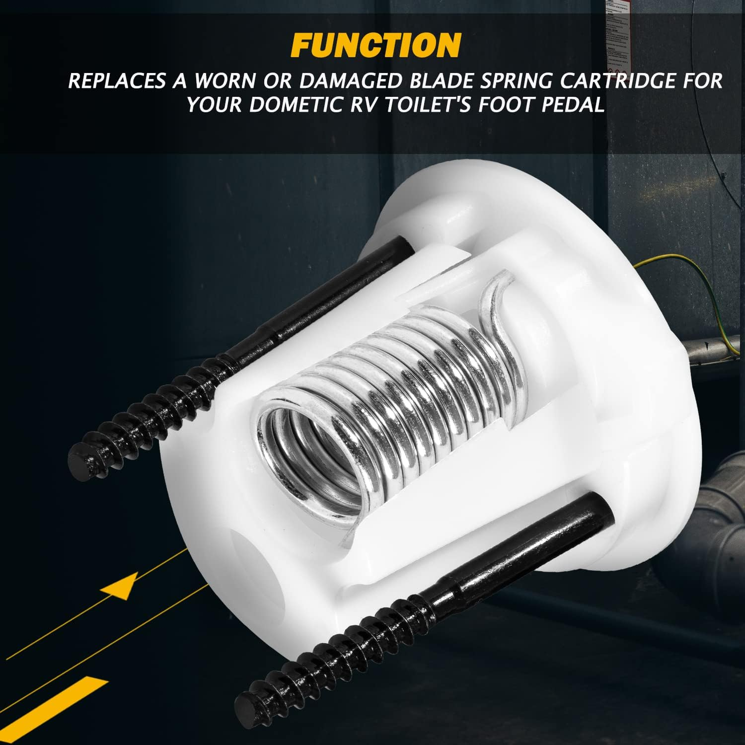 For Dometic 385236096 Toilet Spring Cartridge, Fits Various Dometic/Sealand Vacuflush and Traveler Model Toilets image number 3