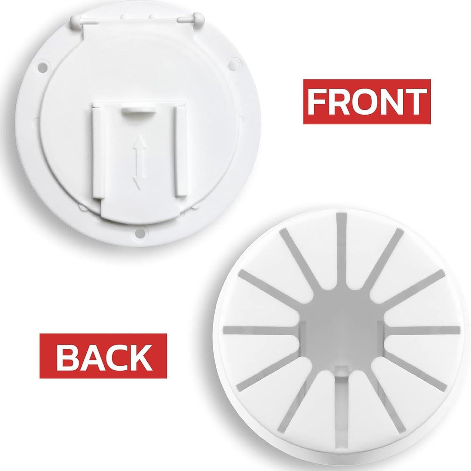 RV Plug Cover - White RV Electrical Cable Hatch - RV Cable Pass through Wire Organizer, RV Accessories and Door Hardware for Yacht Boat Motorhome image number 3