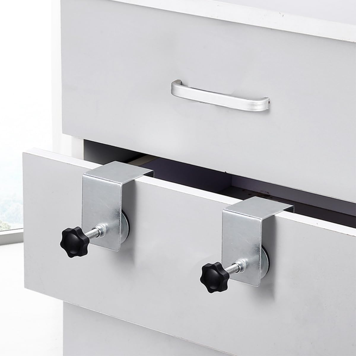 AIMALL 4 PCS Heavy Duty Stainless Steel Drawer Front Clamp C-Clamps for Woodworking DIY Projects - Durable Adjustable Clamps image number 6