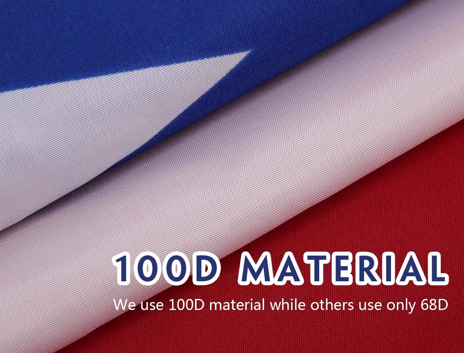 Texas State Flag with Brass Grommets Lone Star Flags Thick Fabric Double Stitched Outdoor/Indoor Use TX Flag 3X5 Ft image number 6