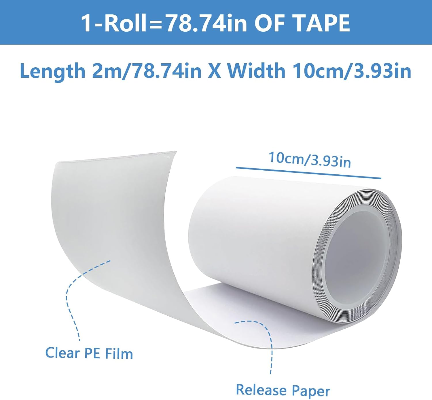 Pool Patch Repair Kit, 2Pcs 10Cm &times; 2M TPU Pool Patch Air Mattress Patch Kit Waterproof Roll Inflatable Repair Patch Tape for Inflatables, Tents, Canvas, Swimming Pools, Air Bed (2 Pcs) image number 2