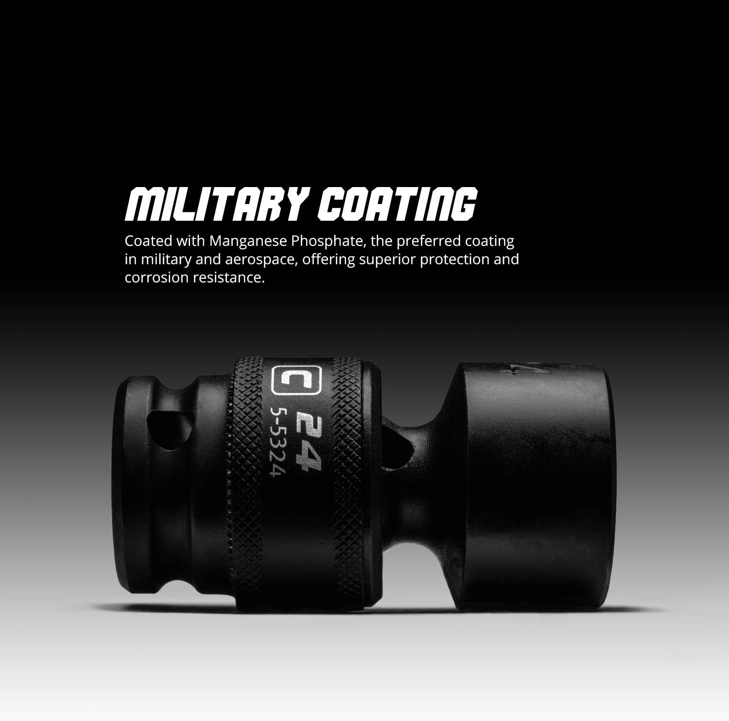 Capri Tools 5-33403/8 in Drive Universal Impact Socket Set, 8-19 Mm Metric, 12-Piece image number 4