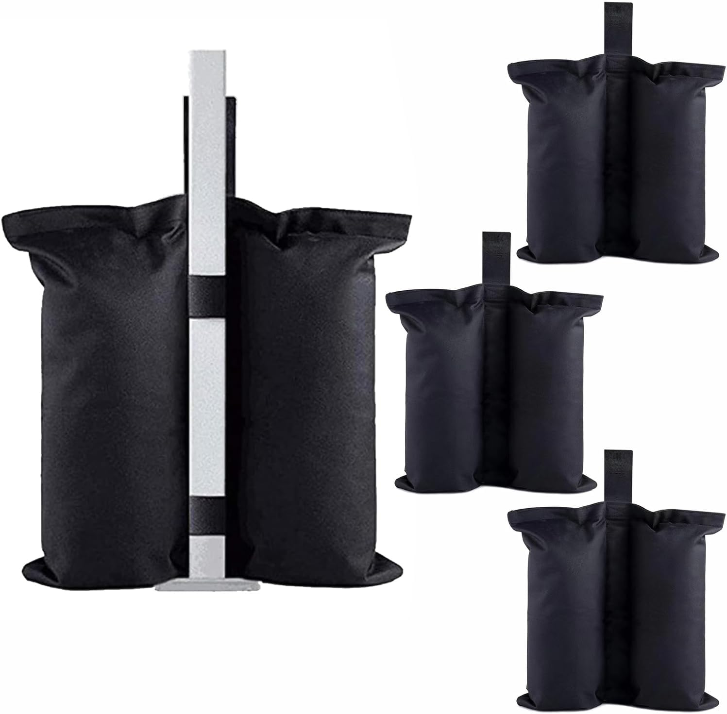 BEANPRECOY 4Pcs Gazebo Weight Bag Canopy Weight Bags Set 600D Oxford Cloth Weights Sand Bags with Nylon Buckle and Zipper for Pop up Canopy Foldable Patio Umbrella Instant Outdoor Sun Shelte image number 2