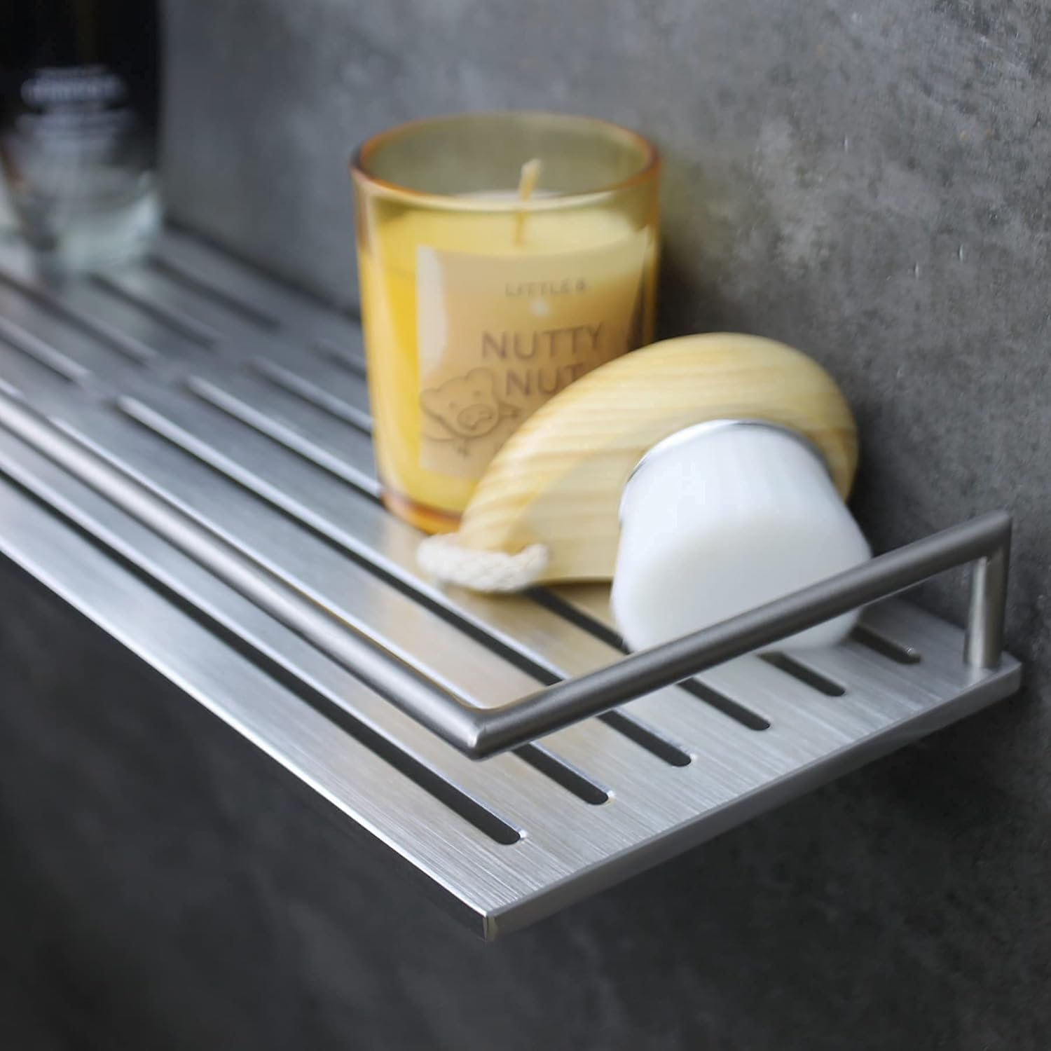 Frafuo Shower Caddy Corner Shelf for Bathroom Storage 300Mm Aluminum Brushed Wall Mount Bathroom Shelf over Toilet Storage Rustproof Kitchen Storage image number 5