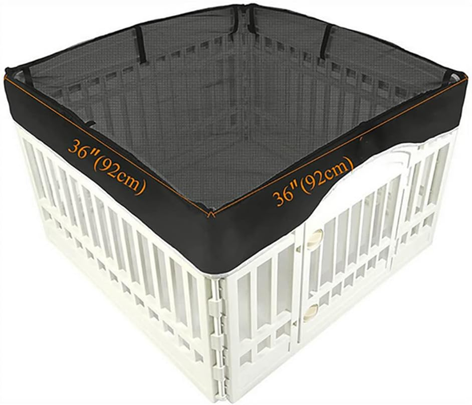 Notybeybie Dog Playpen Pet Playpen Mesh Fabric Top Cover- Sun Protection，Pet Cover for Dog Playpen for Indoor/Outdoor Use, 36" *36&rdquo;