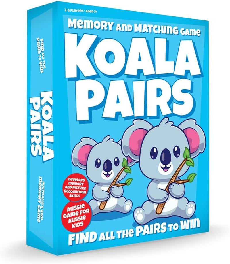 Koala Pairs Matching Game for Kids Ages 3-6 | Preschool Memory Game | Educational Board Game for Toddlers & Families | Fun Australian Animal Game | Made by Aussies