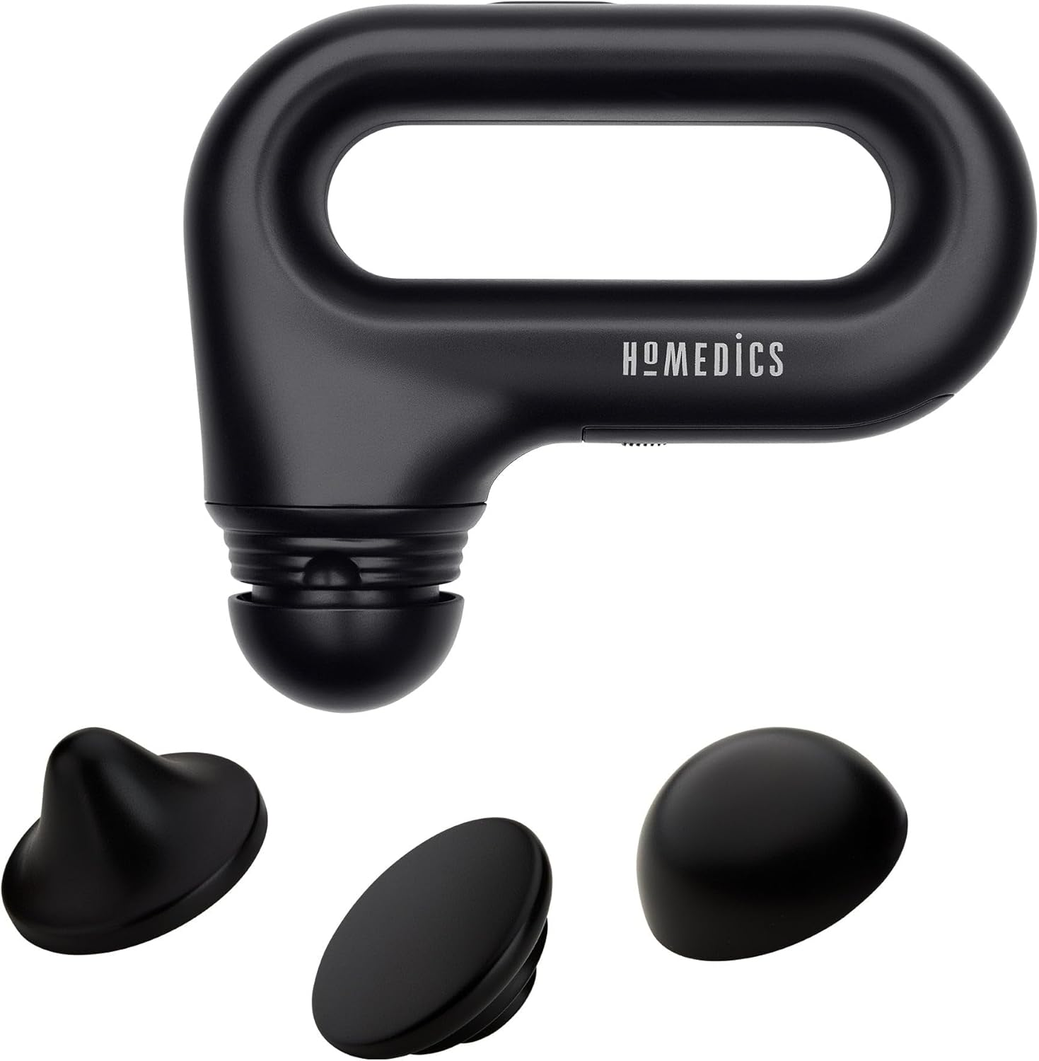 Homedics Handheld Mini Portable Vibration Body Massager 13Cm Black W/Attachments image number 3