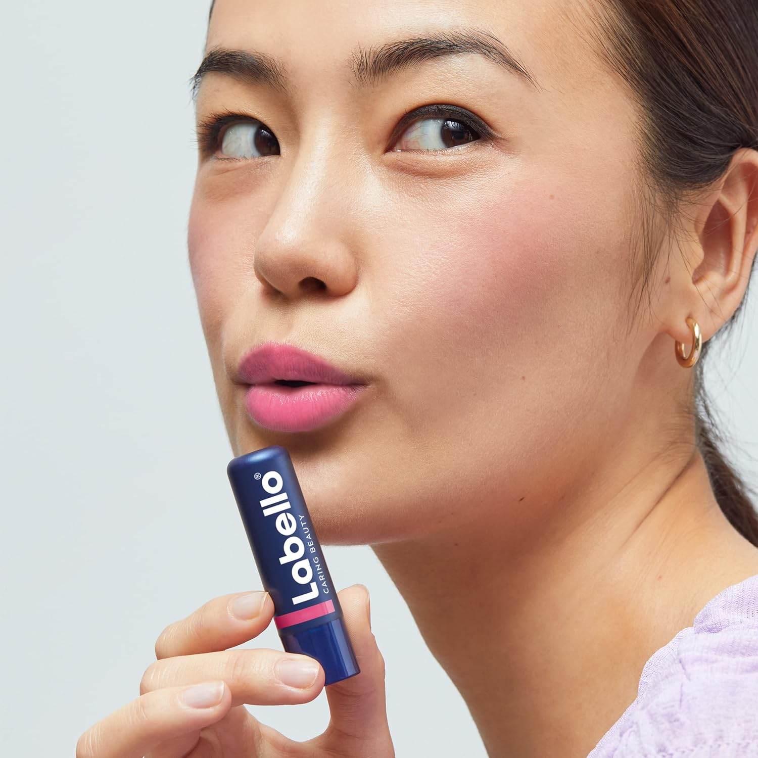 Labello Caring Beauty Pink (5.5Ml) Coloured Lip Balm with Vitamin E, Shea Butter and Almond Oil Moisturising Lip Balm for a Radiant Finish