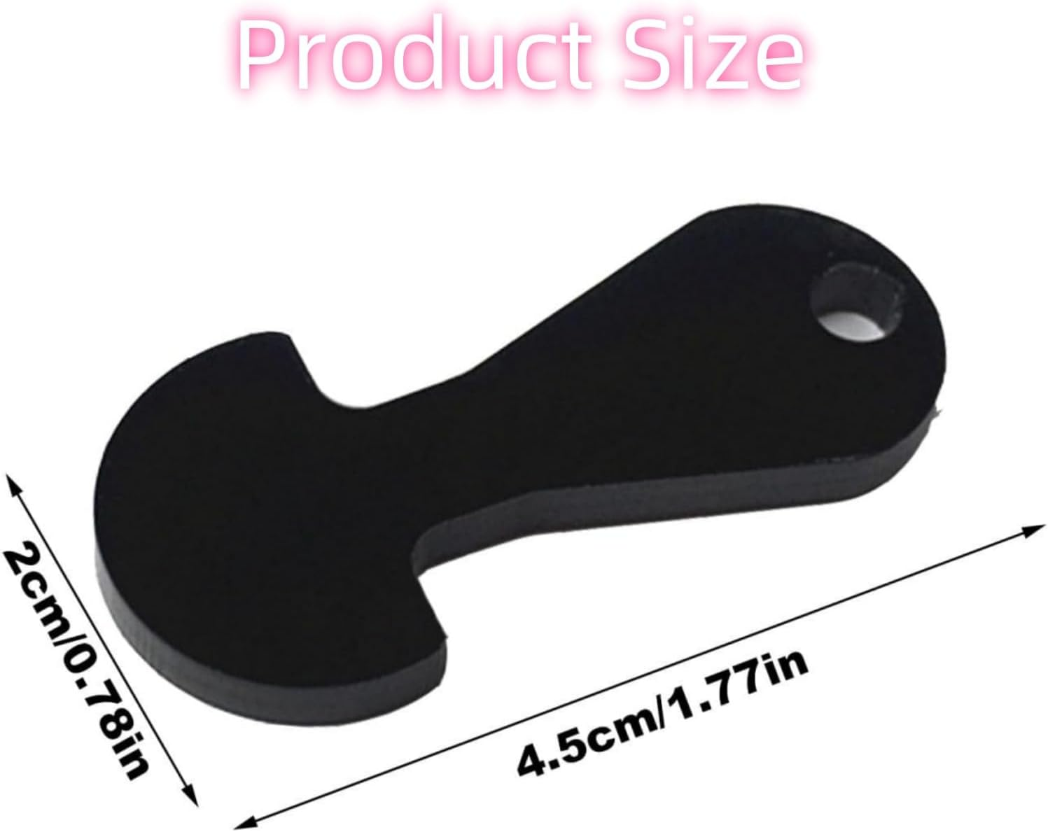 Shopping Trolley Token Key, 10 Pack 1.8 Inch Cart Remover Unlock Release Keychain for Grocery Shopping Cart, Trolley Remover Keyring, Coin Unlock Release Key for Meters(Black) image number 3