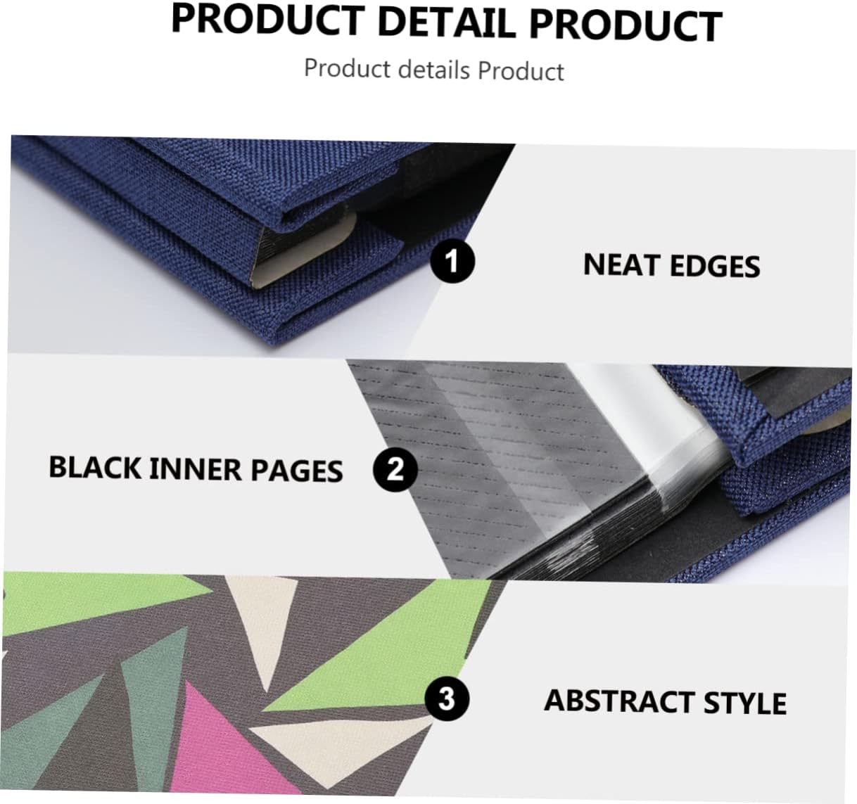 Cabilock Retro Photo Album Book Diy Scrapbook Laminated Album Large Capacity Self Adhesive image number 5