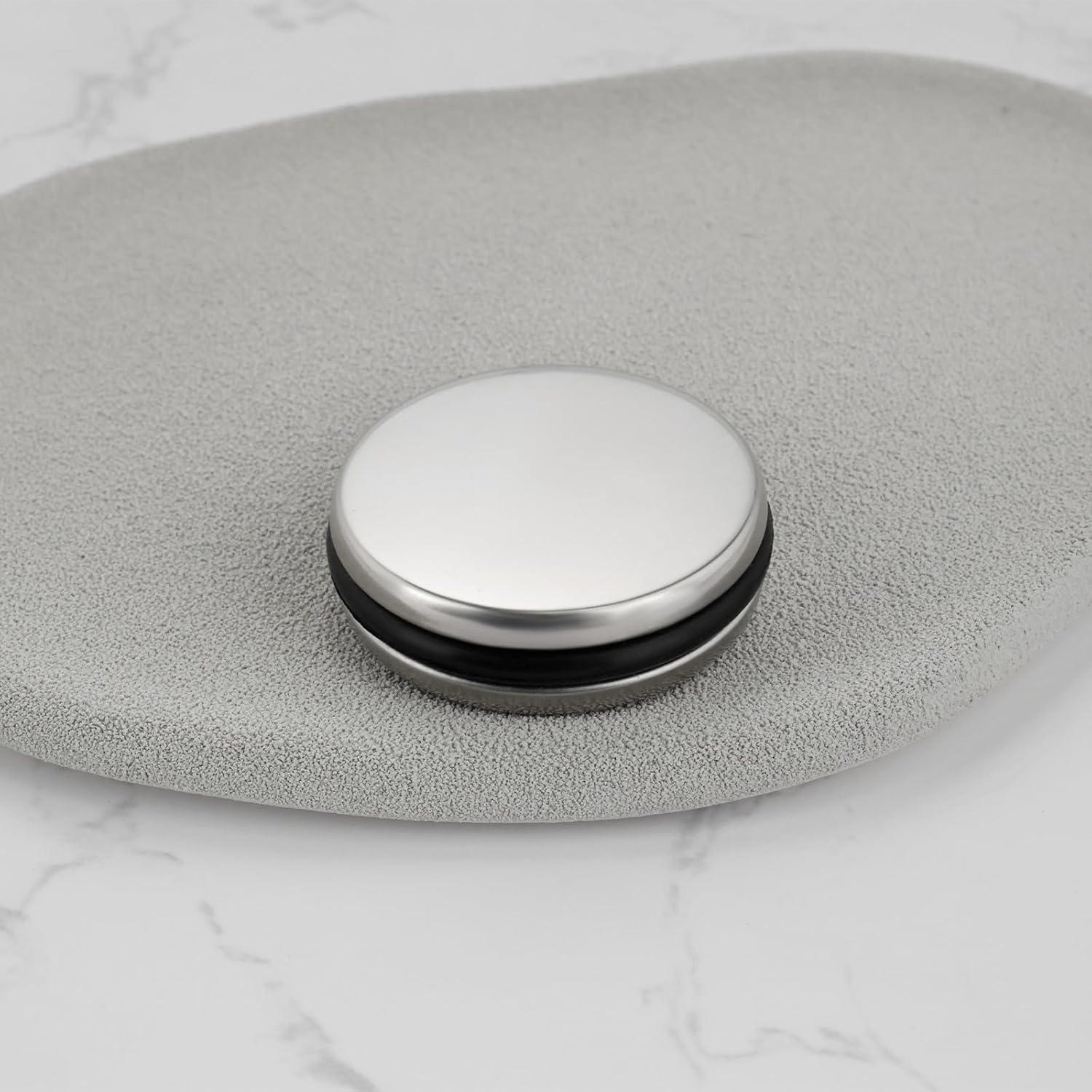 2Pcs Bath Drain Stopper 35Mm Stainless Steel Pop up Plug Sink Tap Push Button Pop Click Clack up Plug Suitable for Kitchen Bathroom Sink