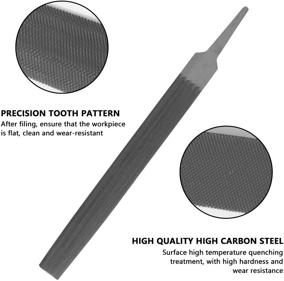 (6'' Half round File) - KALIM Half round Medium Cut File, Double Cut Teeth, 15Cm Length, Made of High Carbon Steel, Hand File without Handle Suitable for Wood, Metal, Sharpening, Etc. image number 1