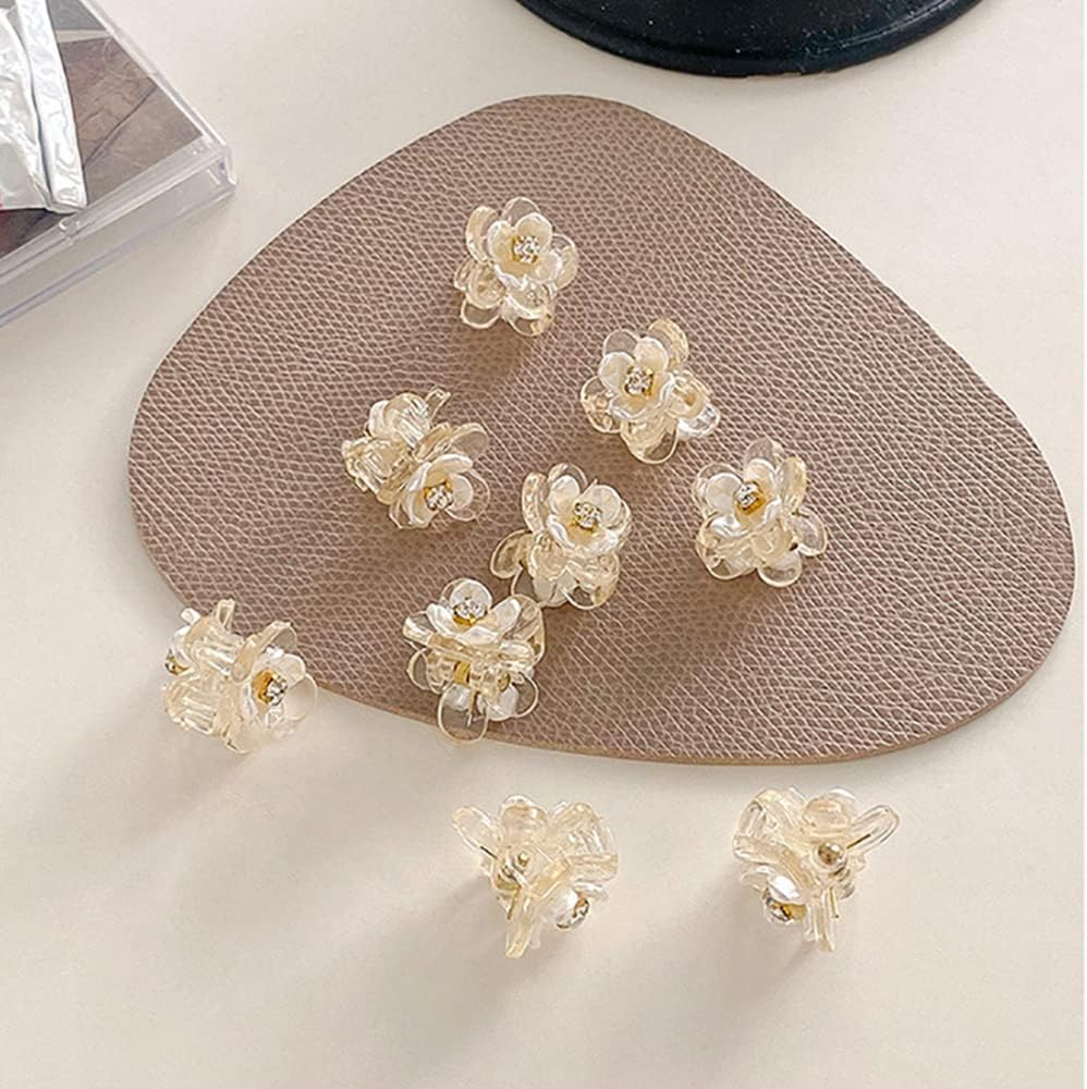 Umiin Hair Clips, Crocodile Clips Butterfly Hair Accessories for Women Girls, 6-Pack Lovely Headwears Styling Tools for Party Daily Performance, Creamy White