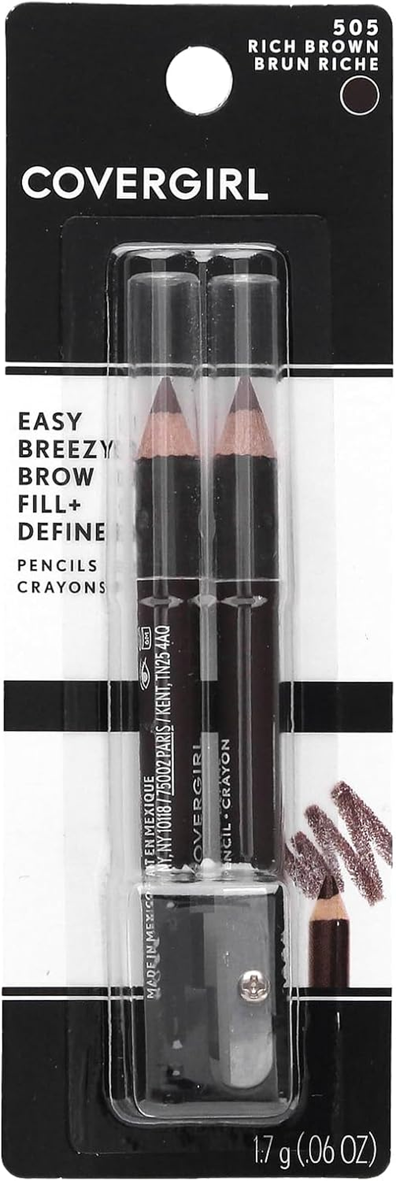 COVERGIRL Brow and Eyemakers Pencil, 12G, No. 505 Midnight Brown, .06 OZ (PG-2349) image number 3