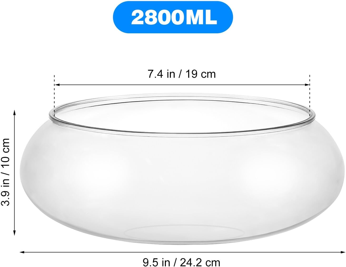 GALPADA Desktop Plastic Goldfish Tank for Home Decor Decorative Fish Bowl for Plants Aquatic Pets for Friends Family