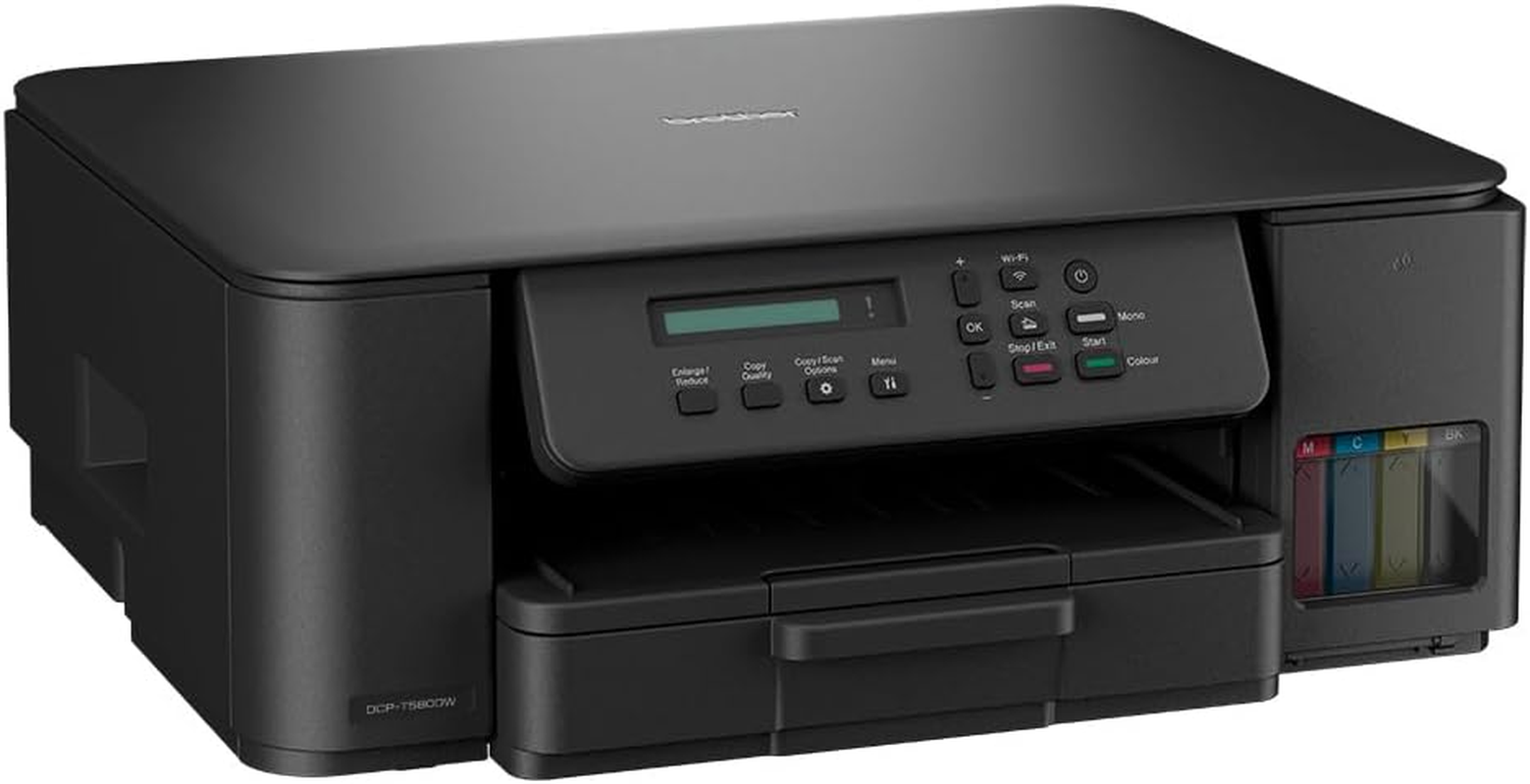Brother Tankbenefit DCP-T580DW, Colour All-In-One Printer, Wireless and USB, Inkjet, Automatic 2-Sided Printing, Black 16Ipm, Colour 16 Ipm