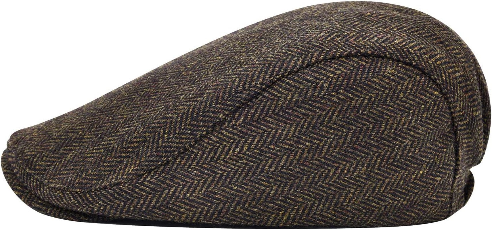 STARANCE Men'S Flat Cap Wool Tweed Driving Cap Irish Newsboy Hat image number 1