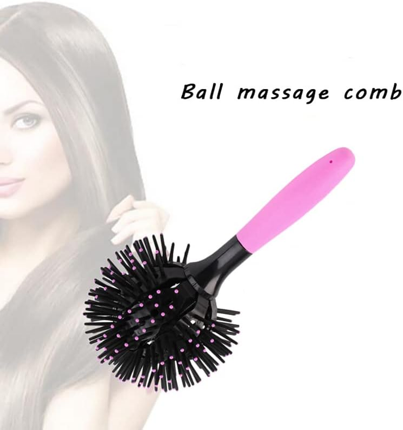 Generic round Ball Hair Brush, 3D 360 Degree Spherical Curl Styling Brush with Painless Soft for Scalp Massage and Growth for Girls with Long Fragile Wet Dry Wavy Coily Hair image number 5