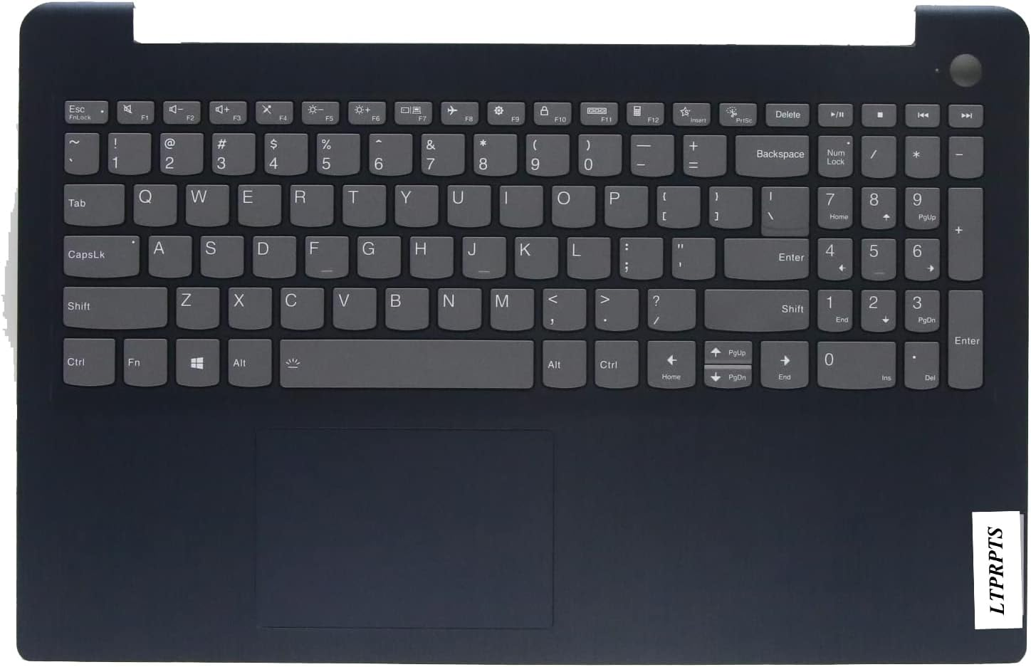LTPRPTS Replacement Laptop Upper Case Palmrest Backlit Keyboard Touchpad Assembly Part for Lenovo Ideapad 3-15ITL6 15ALC6 5CB1B62097 Blue image number 2