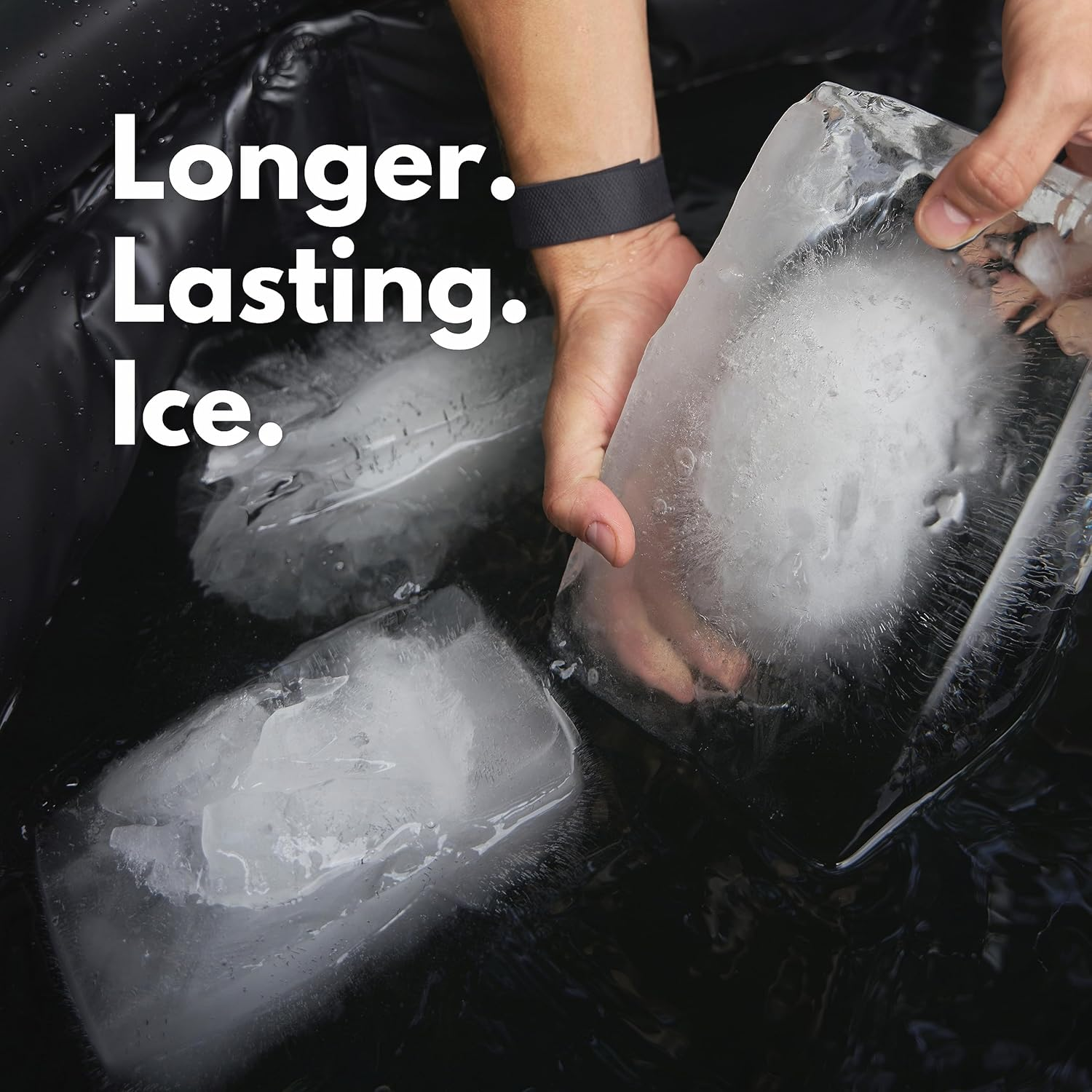 Plunge Lab Extra Large Ice Block Mold, 2-Pack, 8Lb Ice Block, Ice Maker for Cold Plunge or Coolers, Reusable Steel Reinforced Silicone Molds, Big Ice Cube Molds, Ice Bath Chiller, Ice Tray