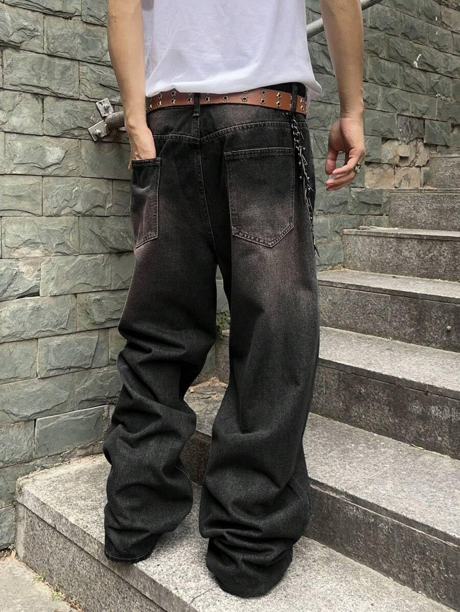 Boy Skinny Jeans Fit Ripped Destroyed Distressed Stretch Slim Jeans Pants image number 5