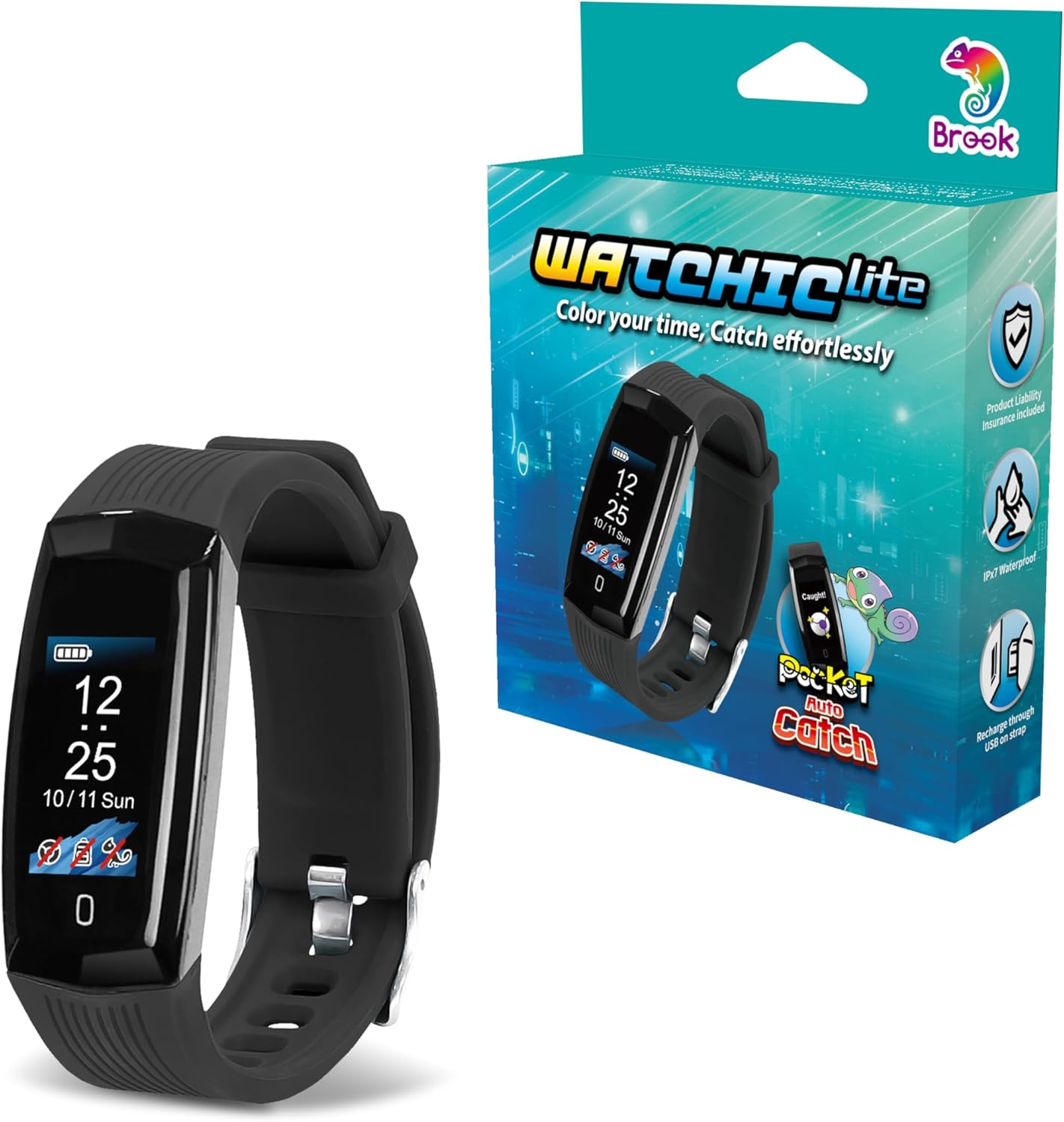 Brook Pocket Auto Catch Watchic Lite - Auto Catcher, IPX7 Waterproof, 0.96" Color Display, Pocket Mon GO Accessory image number 3
