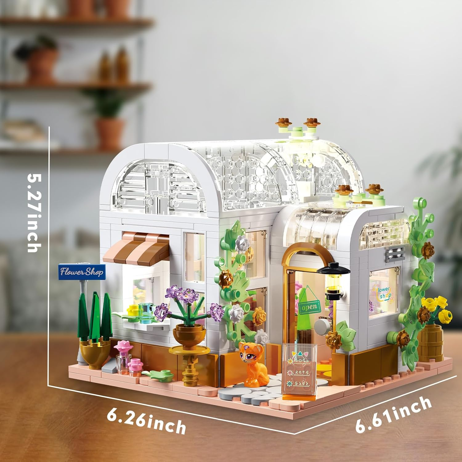 Girl Toys Flower House Building Block Set, Creative Building Playset with LED Light, Exquisite Creative Friends Architecture Model Sets, Toys for Girls Christmas Birthday Toys for Girls 6-12 (561 PCS) image number 1