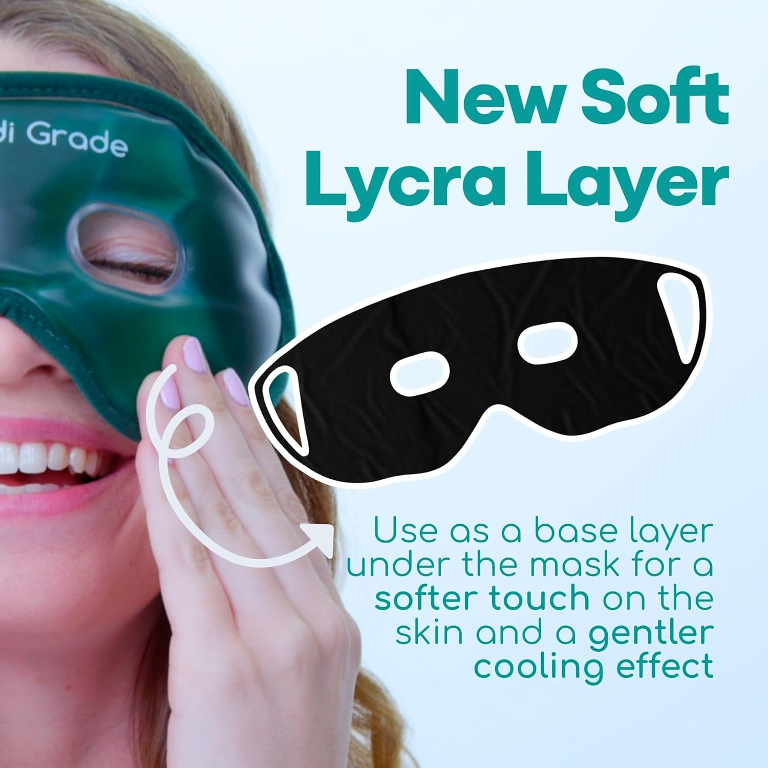 Medi Grade Cooling Eye Mask for Puffy Eyes with Cooling Eye Pads and Insulated Thermo-Bag - Ice Cold Gel Eye Mask for Morning/Night Skincare Routine and Reducing Dark Circles - Soft Eye Cooling Mask image number 3