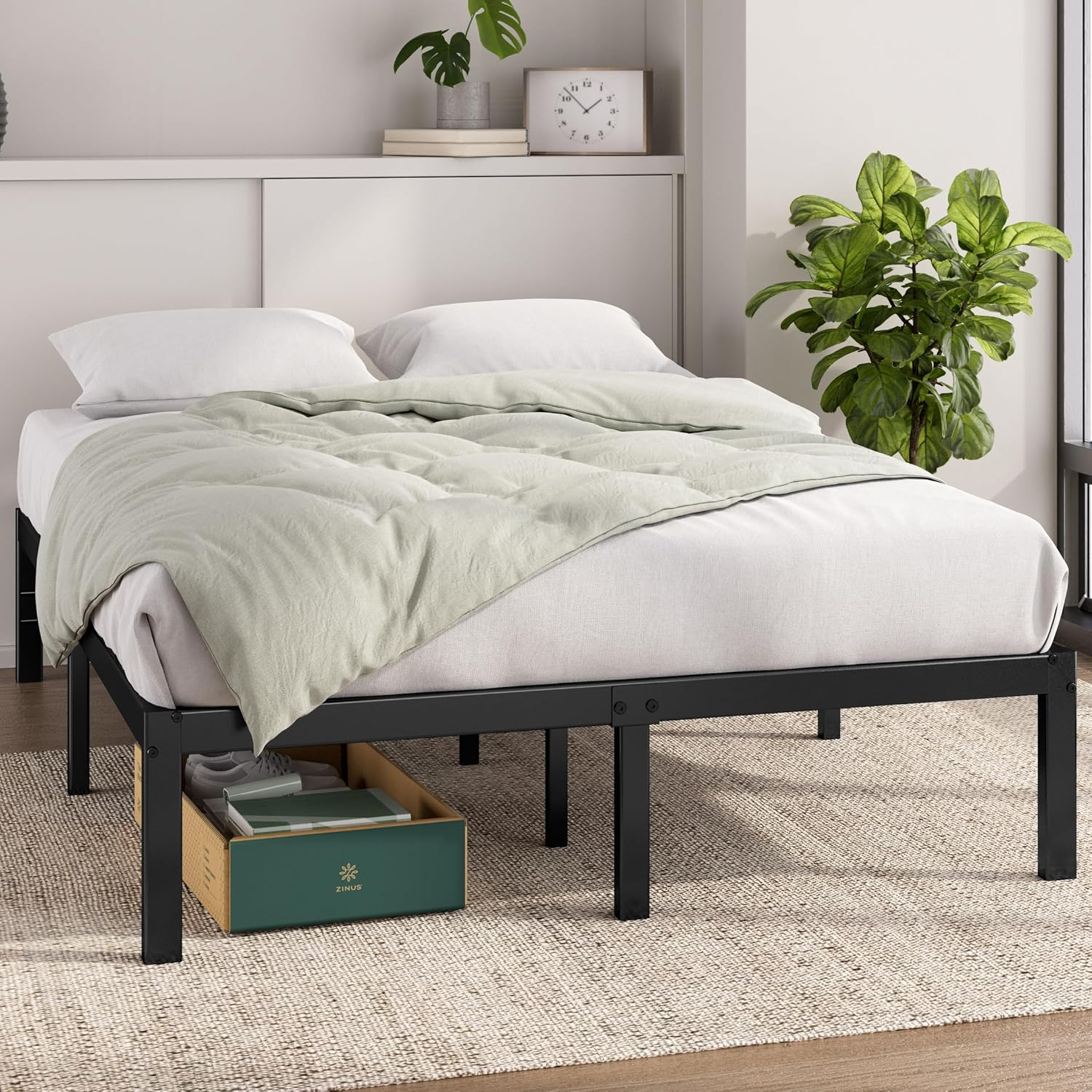 Zinus Elias Double Bed Frame 35Cm, Metal Bed Base, Bedroom Furniture image number 6