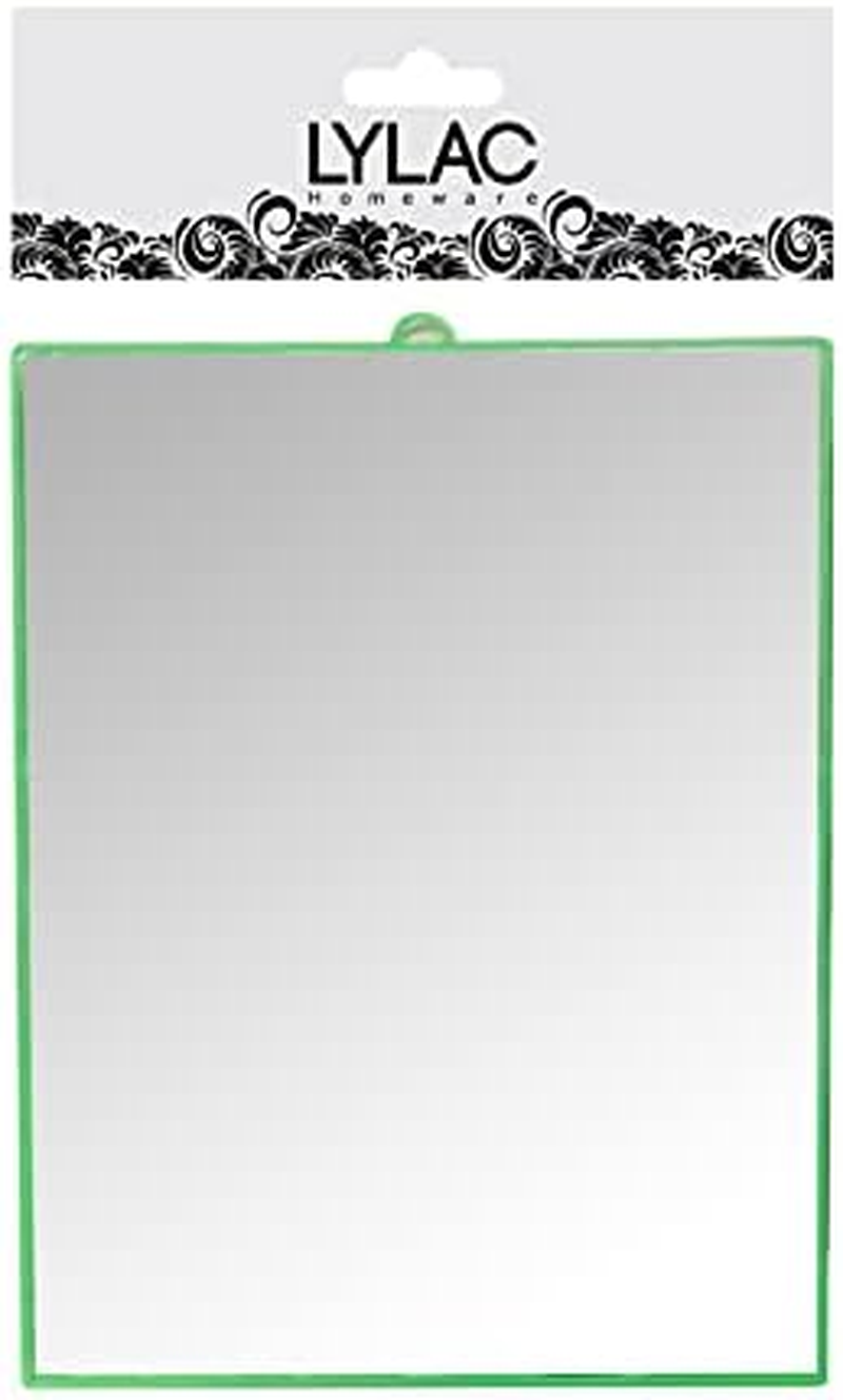 Lylac Plastic Frame Mirror, 22.5 Cm X 29 Cm Size (Pack of 6)