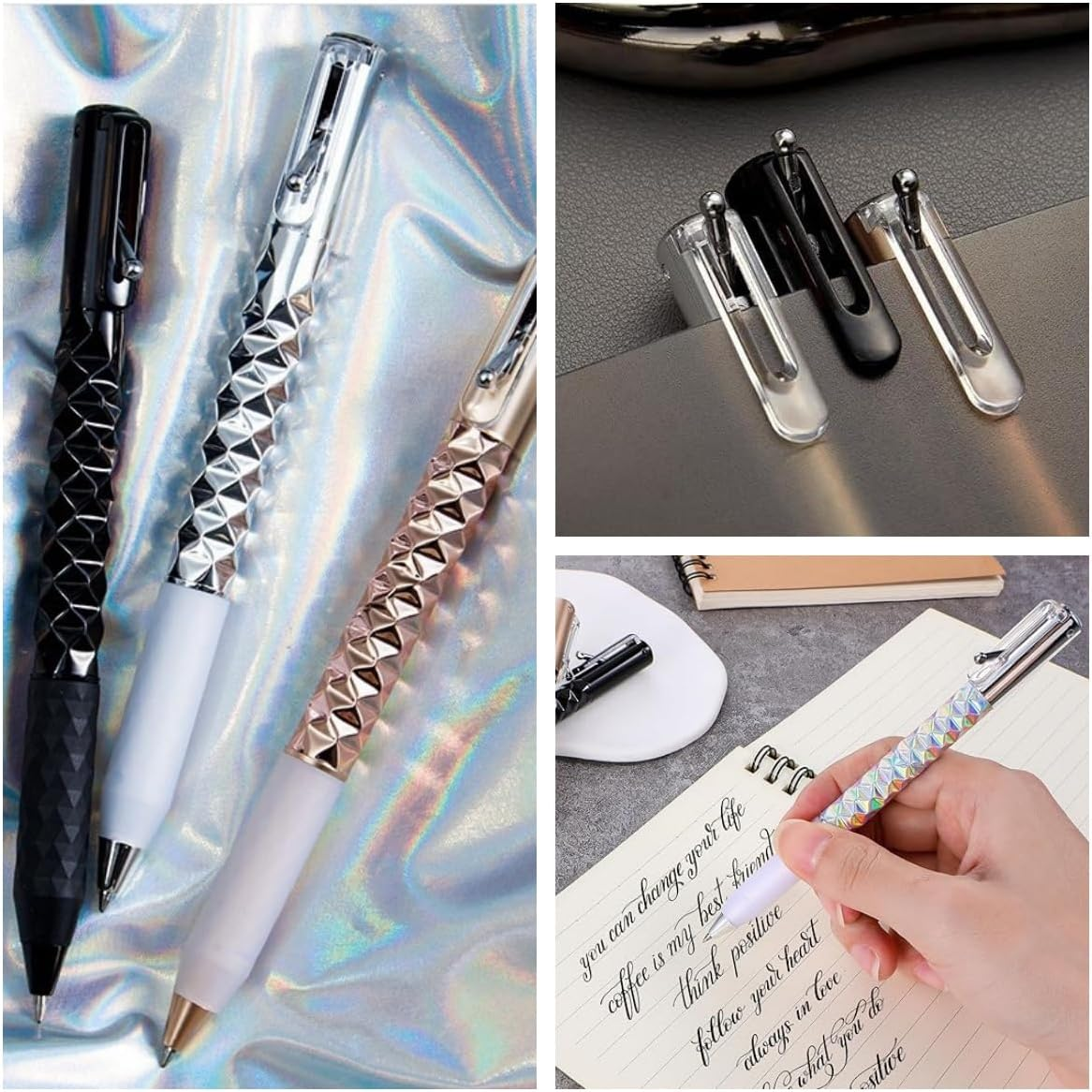 Geometric Deformation Gel Pens 0.5Mm,Shape Shifting Switchpen Retractable Anamorphic Quick Dry Neutral,For Writing and Drawing School Office Gifts 3Pcs. image number 1
