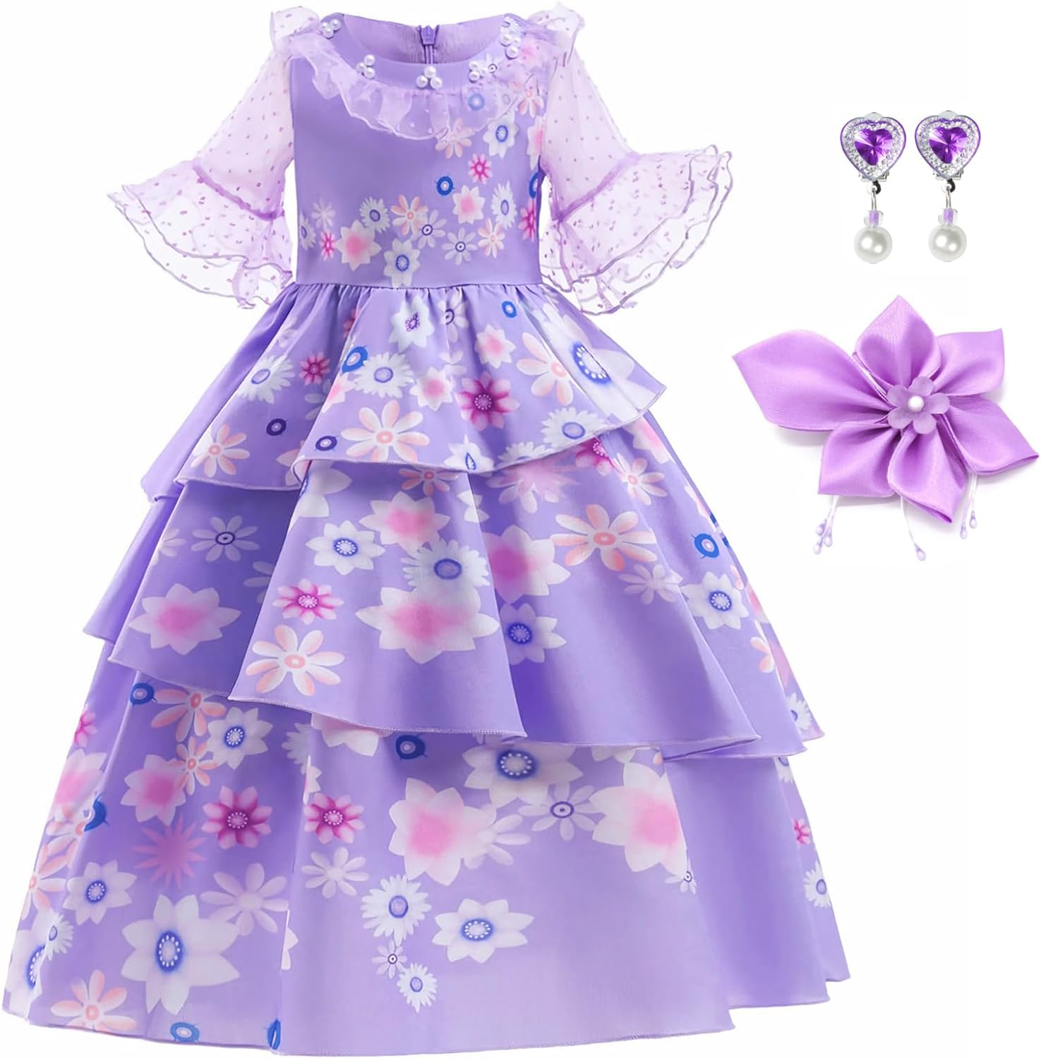 Magic Family Princess Costume Halloween Cosplay Dress up for Girls with Accessories