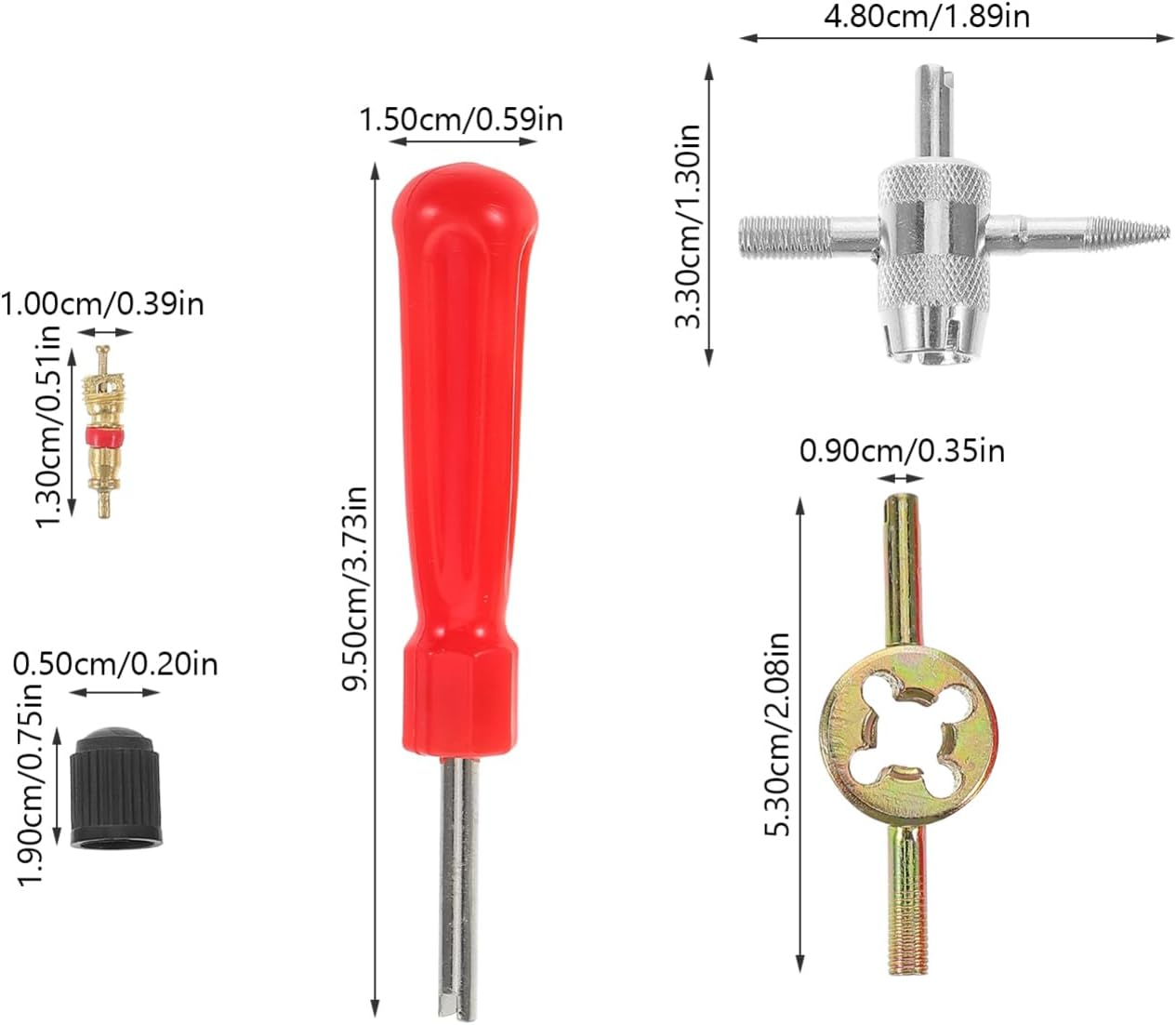 CHILDWEET Valve Core Tool Kit Tire Valve Stem Tool Motorcycle Core Wrench Automotive Repair Kit