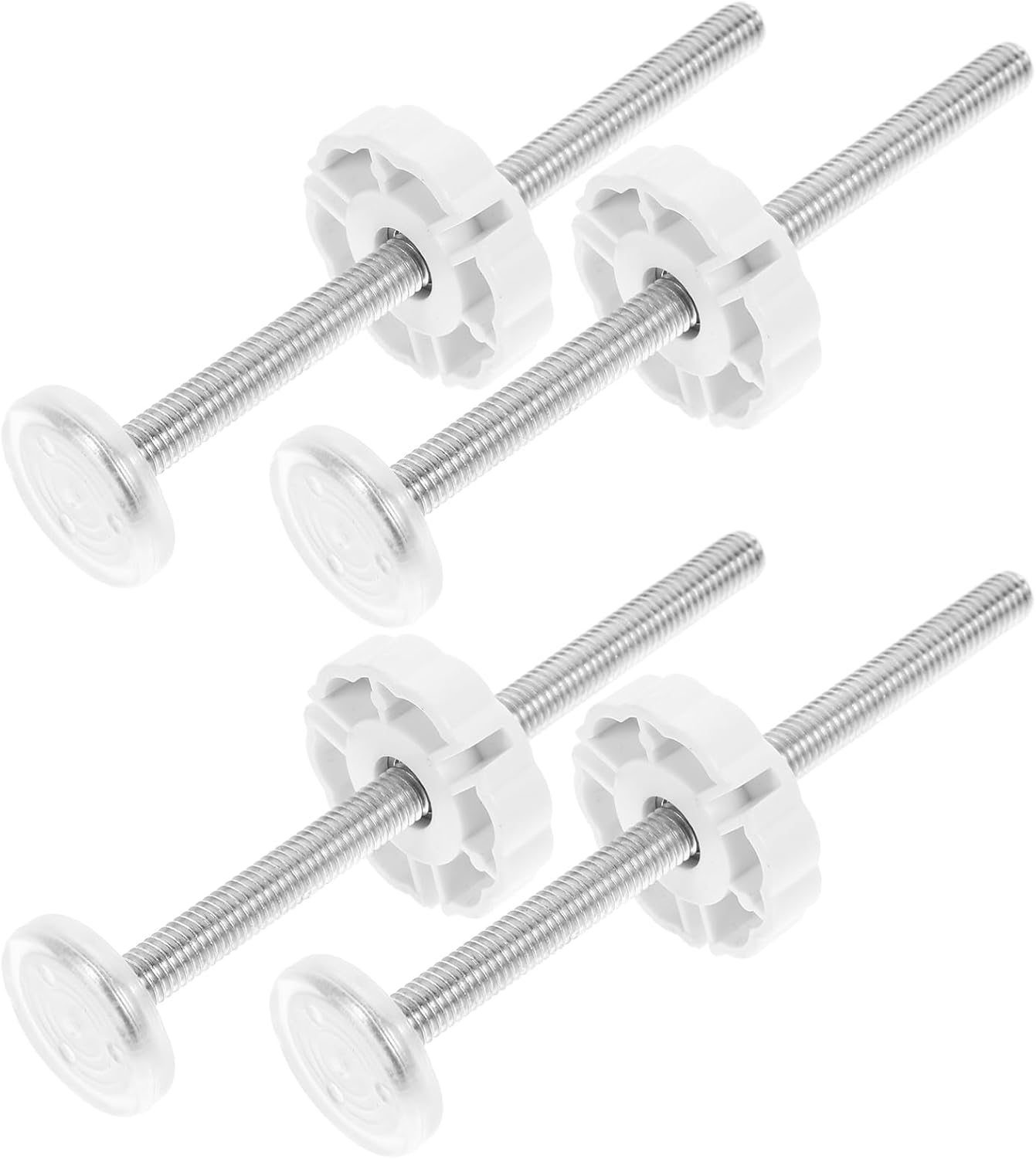 HEMOTON 4 Pack Pressure Gate Threaded Spindle Rod, M8 Baby Gates Accessory Screw Bolts Kit Fit for All Pressure Mounted Gates (125Mm)