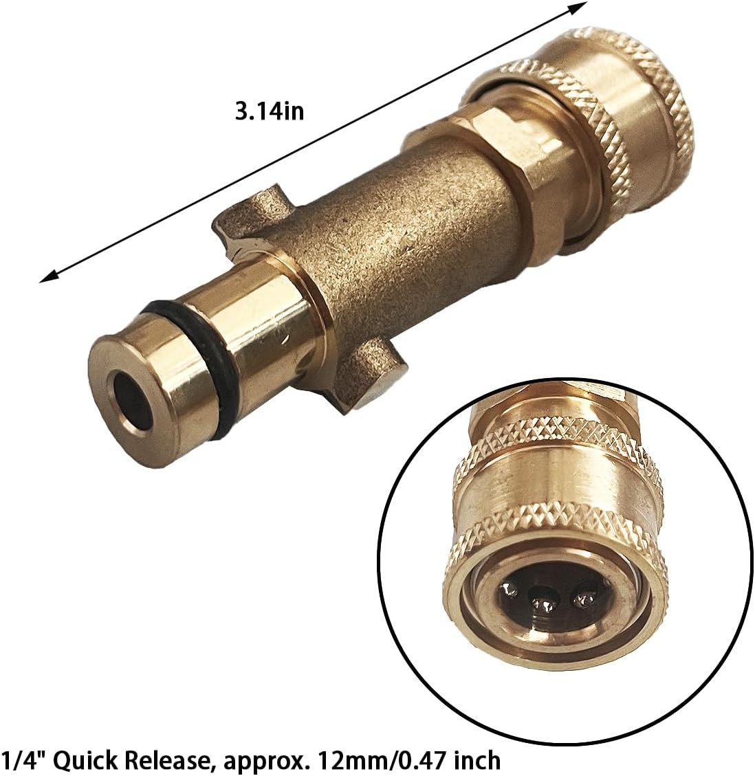 Pressure Washer Gun Adapter, 1/4'' Quick Connect Fitting, Adjustable Nozzle Sprayer for Car Gun Connector image number 2