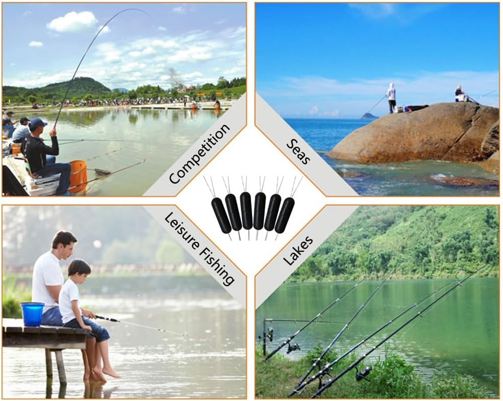 Fishing Bobber Stoppers - 300Pcs Rubber Cylinder Stop Beads, Float Sinker Stops Accessories for 0.2#-5.0# Lines image number 2