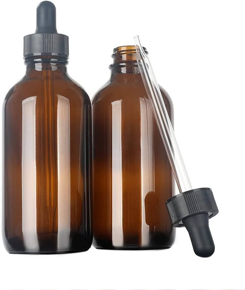 Magic Season Boston round Glass Bottles (Amber/ 120 Ml with Droppers/ 12 Pcs) image number 1