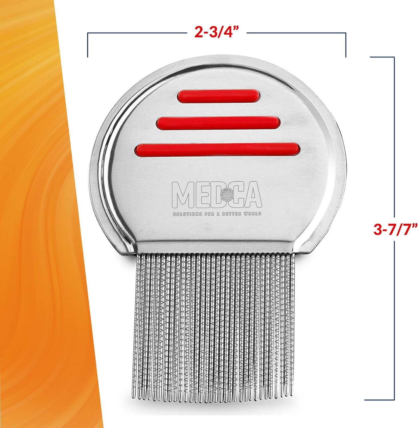 Lice Comb - (Pack of 12) Head Lice Treatment That'S Individually Packaged Professional Stainless Steel Louse and Nit Combs Removes Eggs with Rounded Tips for Comfort image number 1