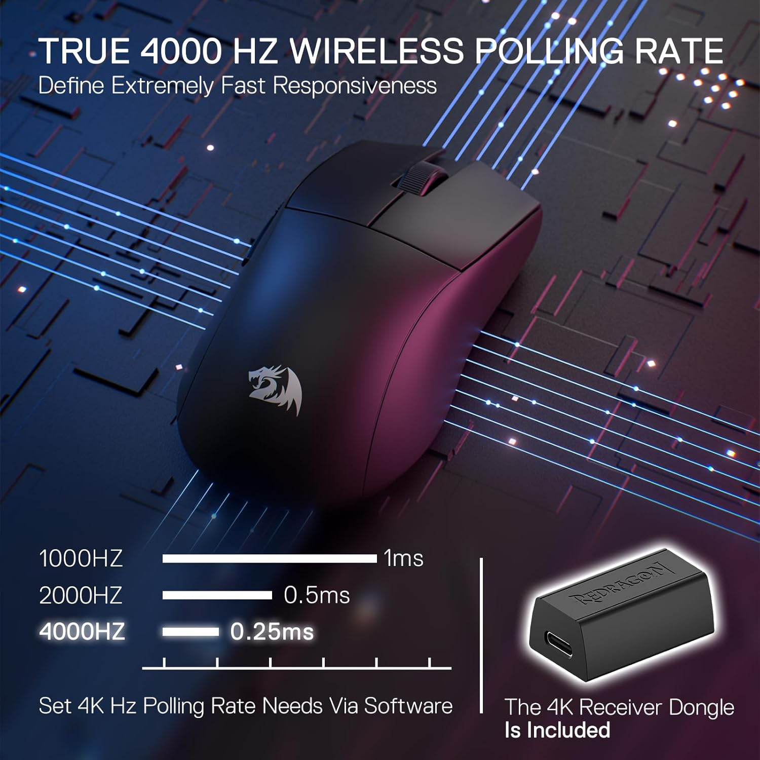 Redragon M916-PRO-4K K1Ng Pro Mouse (Black) image number 3