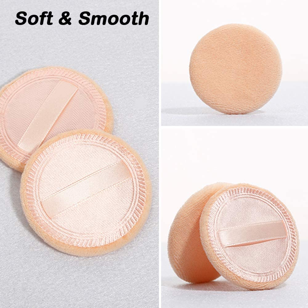 5 Pieces Beauty Sponge and 5 Pieces Powder Puff, Findtop Makeup Beauty Sponges Blender, Replacement for Powder Foundation Container, 2.4 Inch image number 2