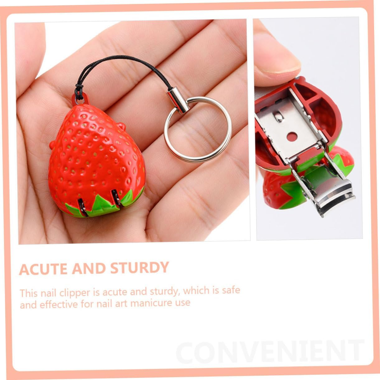 Compact Fruit-Shaped Nail Clipper Portable Fingernail Clipper Keychain Manicure Tool for Boys and Girls and Women Foldable Design image number 6