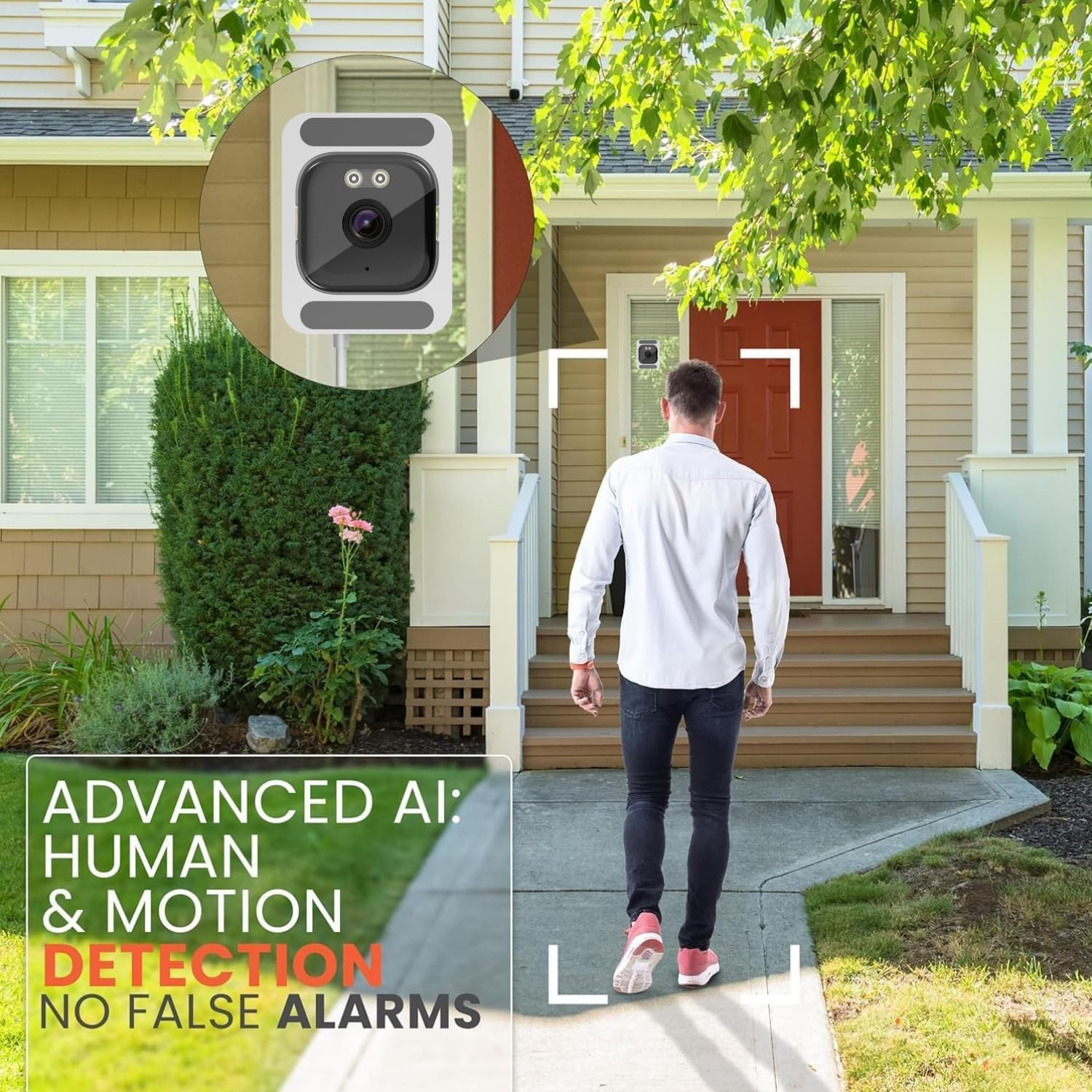 3MP 2K Window Camera, Dual Band Wifi Indoor Security Camera with Starlight Night Vision, 24/7 Recording, 2.4M Cable,No Drilling Required, Easy Installation image number 2