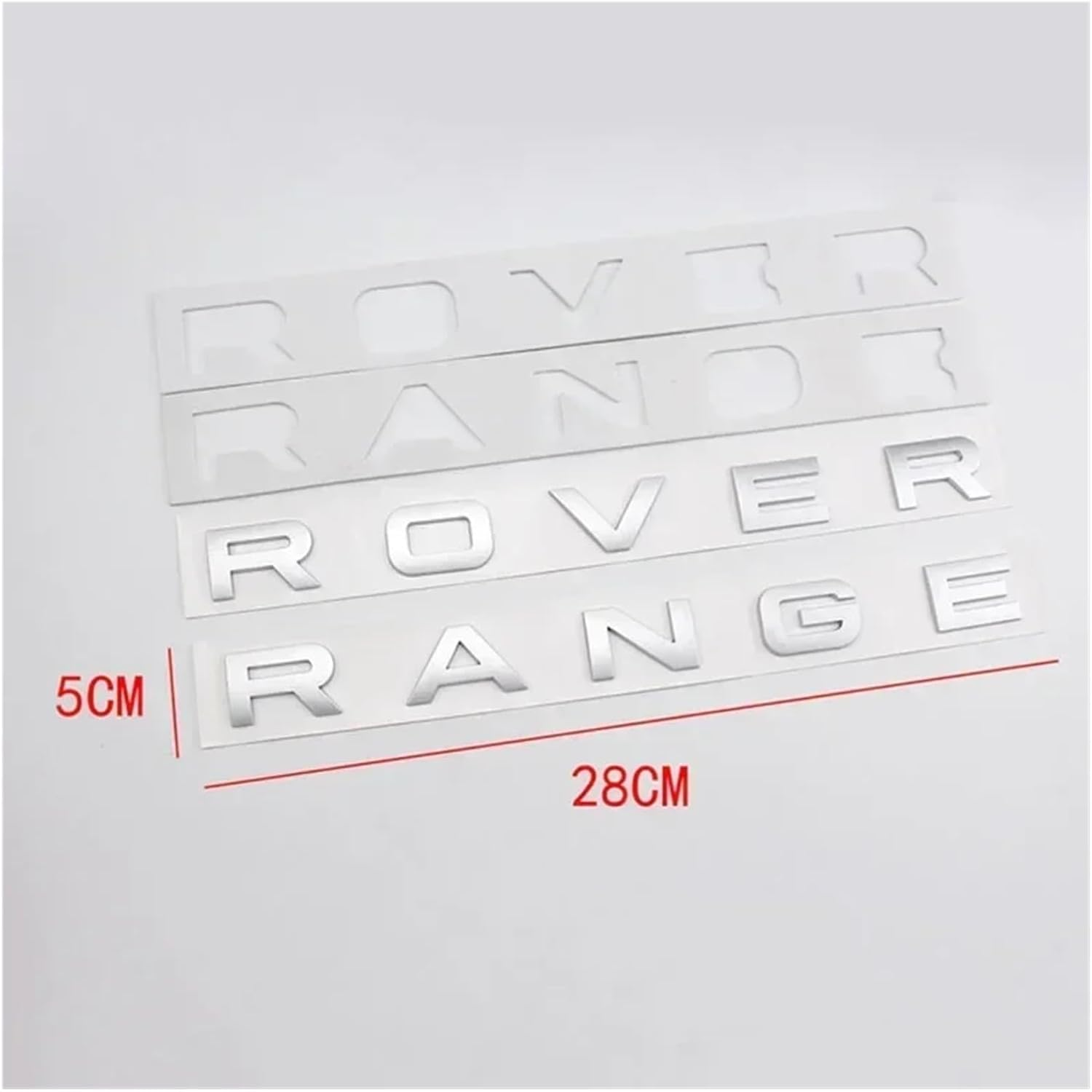 AQXYWQLL 3D Car Trunk Badge Front Hood Bonnet Emblem Logo Compatible with Sport Evoque Letters Sticker L320 L322 L494 L405 Accessories(Matte Silver) image number 1